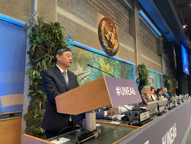 COP15主席、生態環境部部長黃潤秋在第六屆聯合國環境大會期間積極推動“昆明-蒙特利爾全球生物多樣性框架”落實